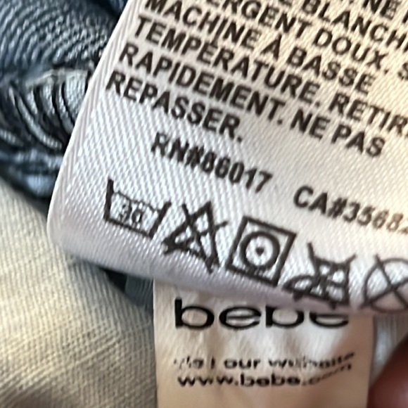 ⭐️ bebe high rise stretch blue whisking combo zipper button fly leg seam 24 - Picture 7 of 16